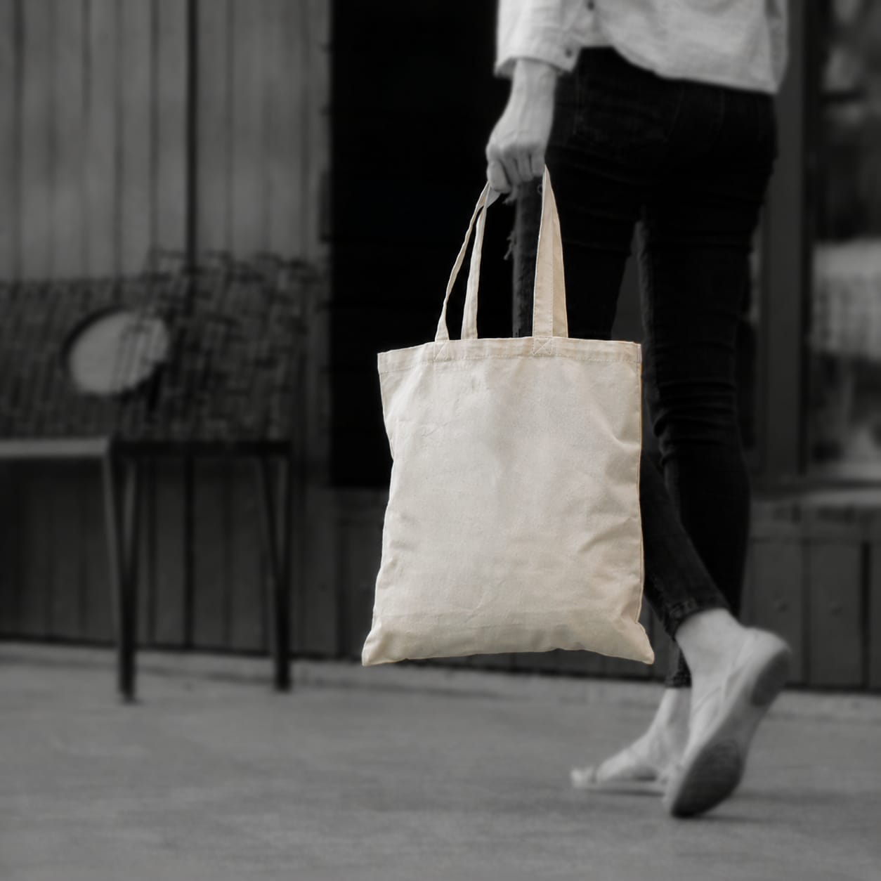 Custom printed reusable cotton tote bags